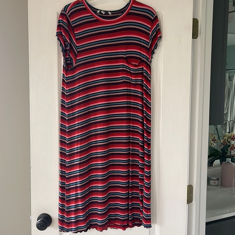 American eagle striped cotton dress size large